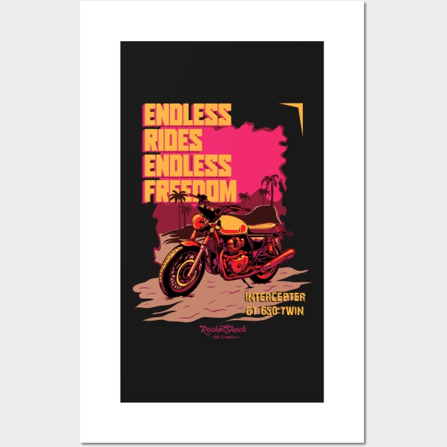 Intercepter gt 650 rider Wall Art by ASAKDESIGNS